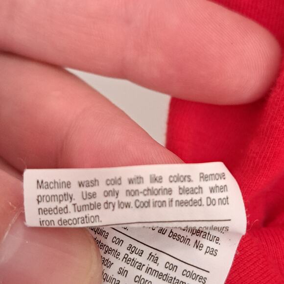 Champion Classic Short Sleeve Logo T-Shirt Red White Blue Stars Women's XL - Picture 5 of 5